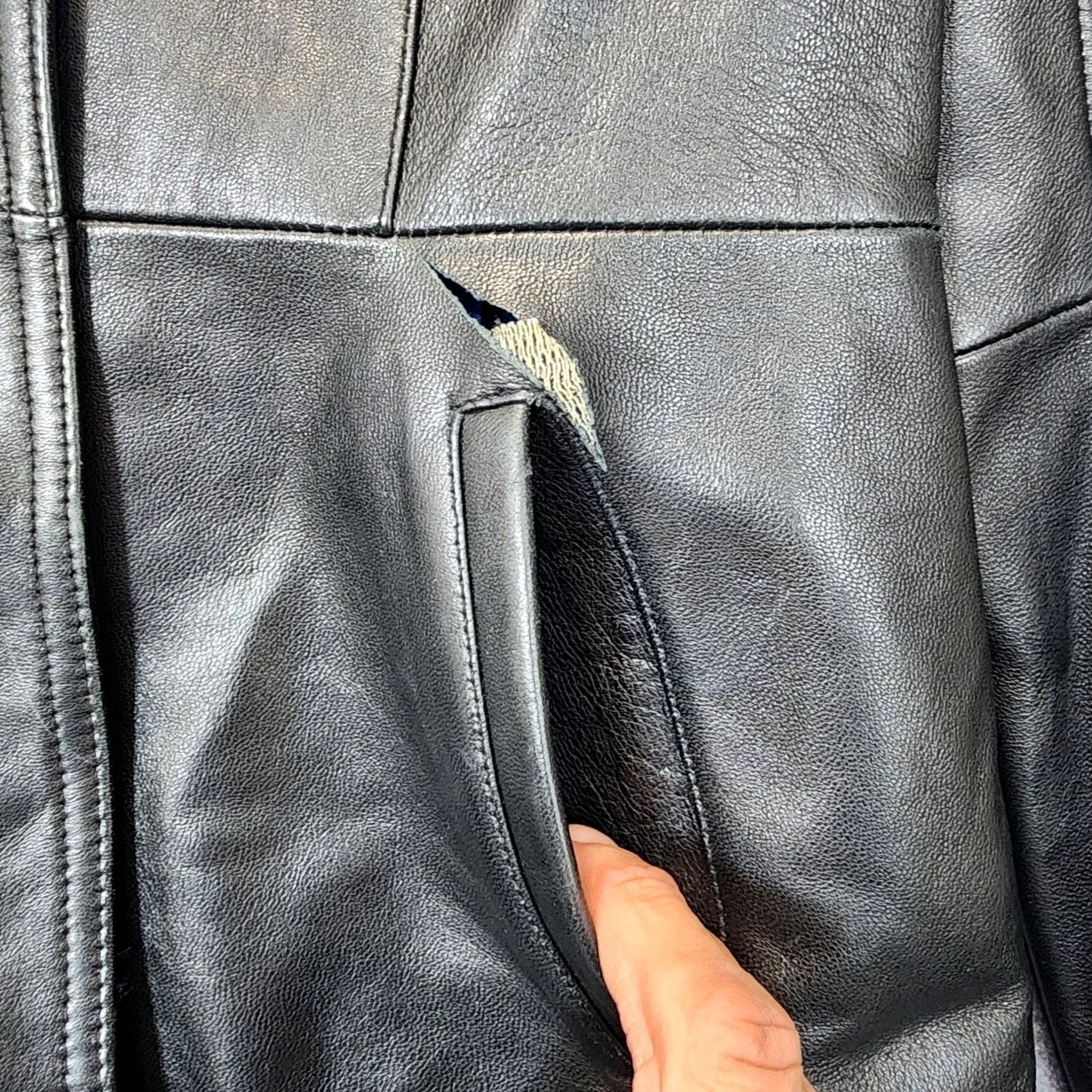 Vintage Wilsons Leather Maxima Womens S Black Biker Jacket Mid-Length Leather Moto City FLAWS Size S / US 4 / IT 40 - 5 Thumbnail