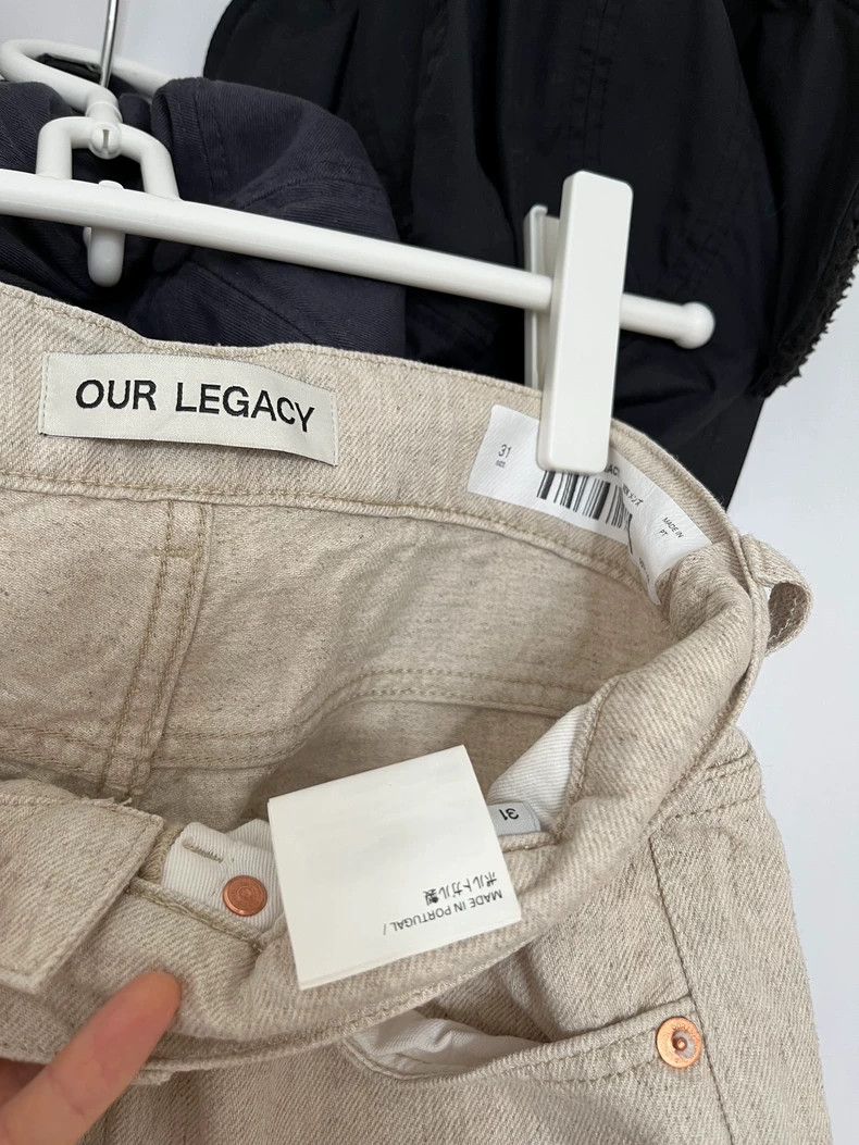 Our Legacy Our Legacy White cotton linen loose thin mesh patchwork je Size US 31 - 2 Thumbnail