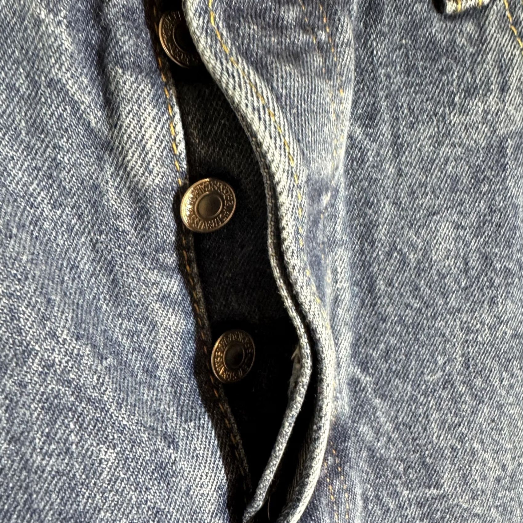 Levi's Levis 501 Jeans Mens 33x30 Blue Original Fit Button Fly Red Tab Denim Size US 33 - 3 Thumbnail