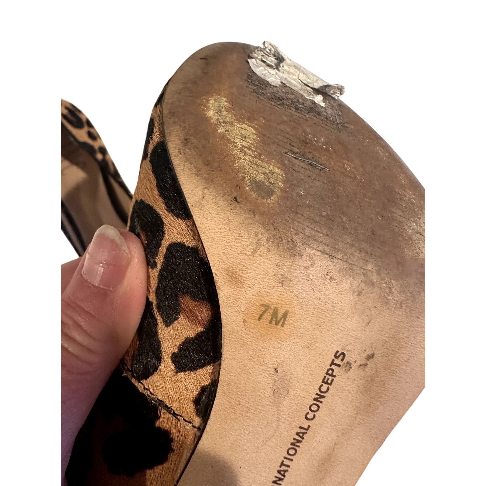 Other INC International Concepts Lepard Print Calf Fur 3" Heels 7 Size US 7 / IT 37 - 8 Thumbnail