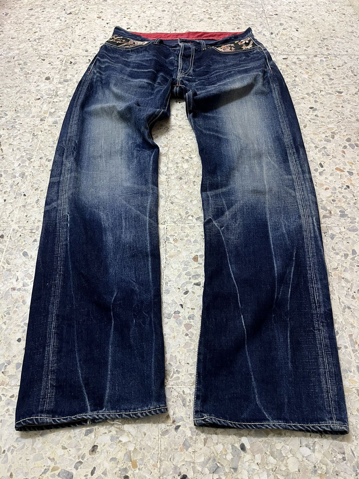 Japanese Brand Japanese brand Eternal distressed denim sakura design Size US 33 - 7 Thumbnail