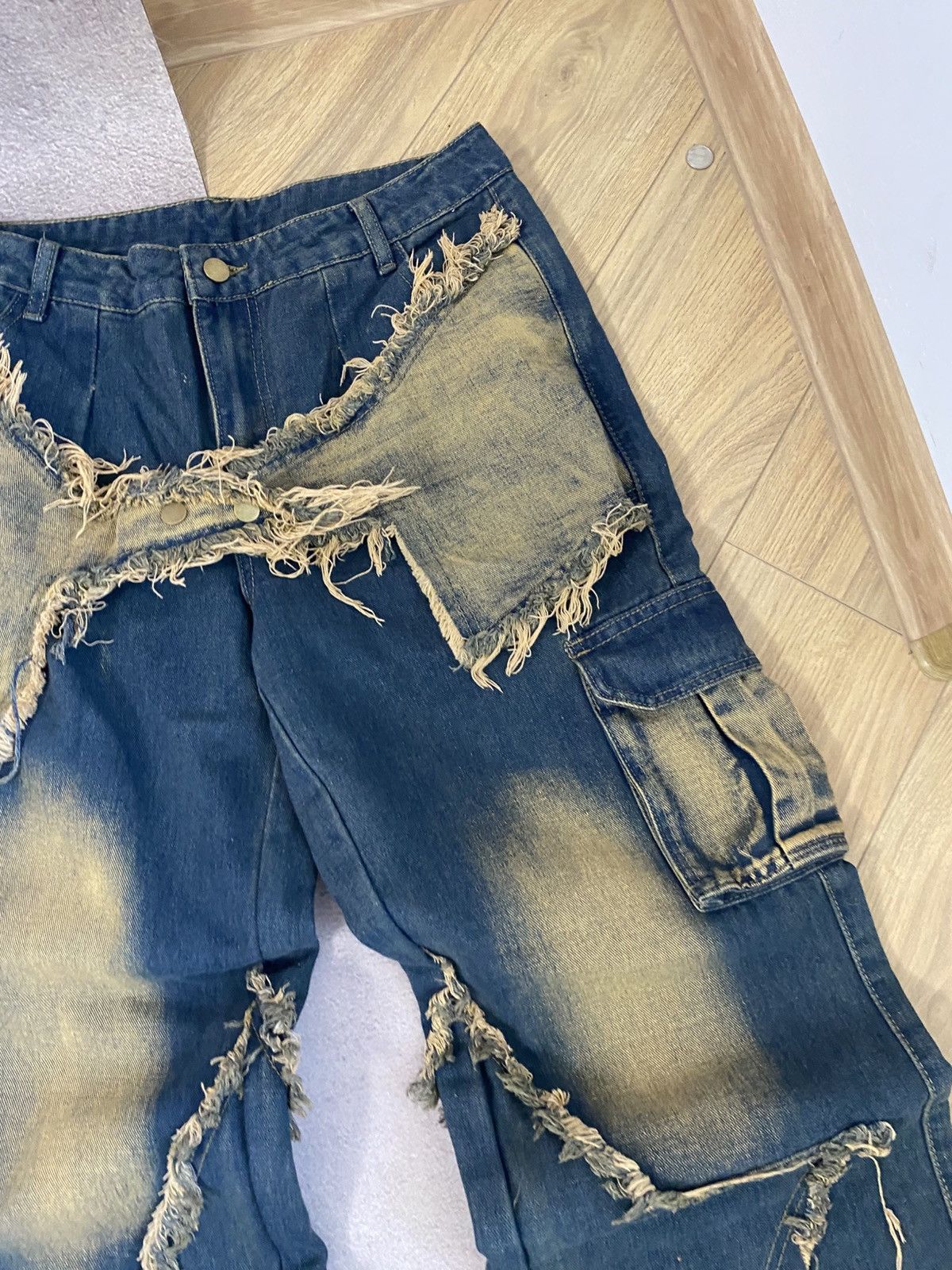 Japanese Brand × Vintage Japanese Baggy Tornado Mart style y2k Pants Jeans Size US 32 / EU 48 - 5 Thumbnail