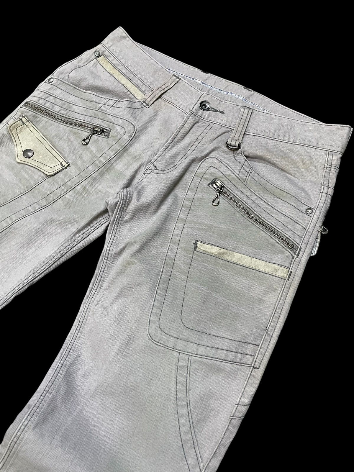 BUFFALO BOBS × Nicole Club × Shellac Nicole Club Smokey Gray Bush Pocket Flared Denim Pants Size US 32 / EU 48 - 9 Thumbnail