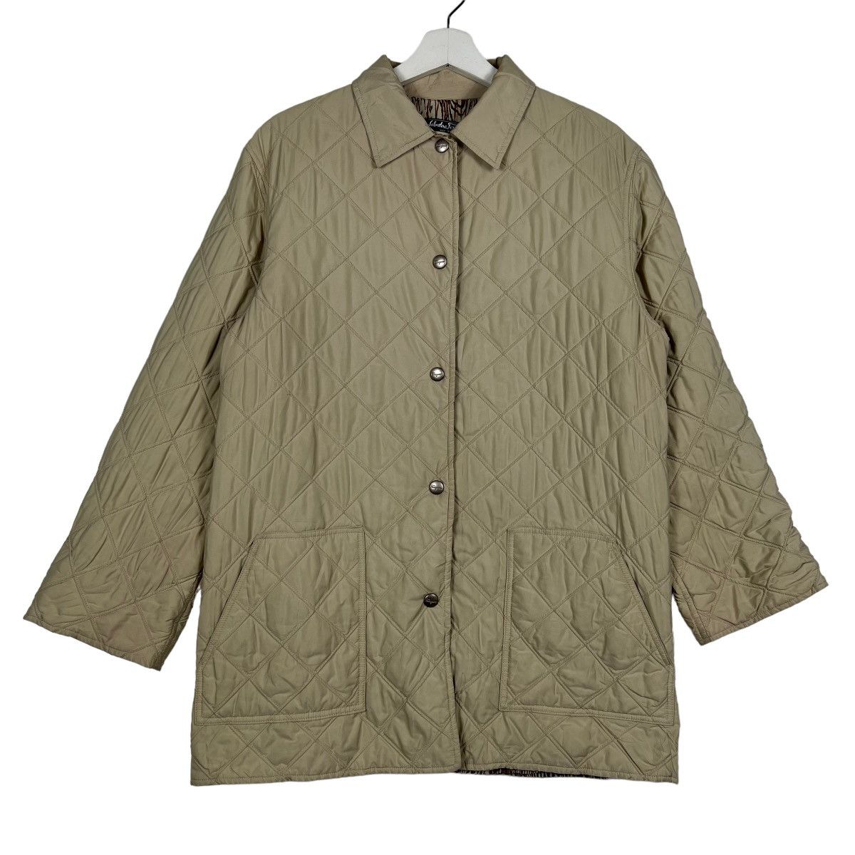 Salvatore Ferragamo 🔥 SALVATORE FERRAGAMO QUILTED DIAMOND JACKET MADE IN ITALY Size US M / EU 48-50 / 2 - 3 Thumbnail