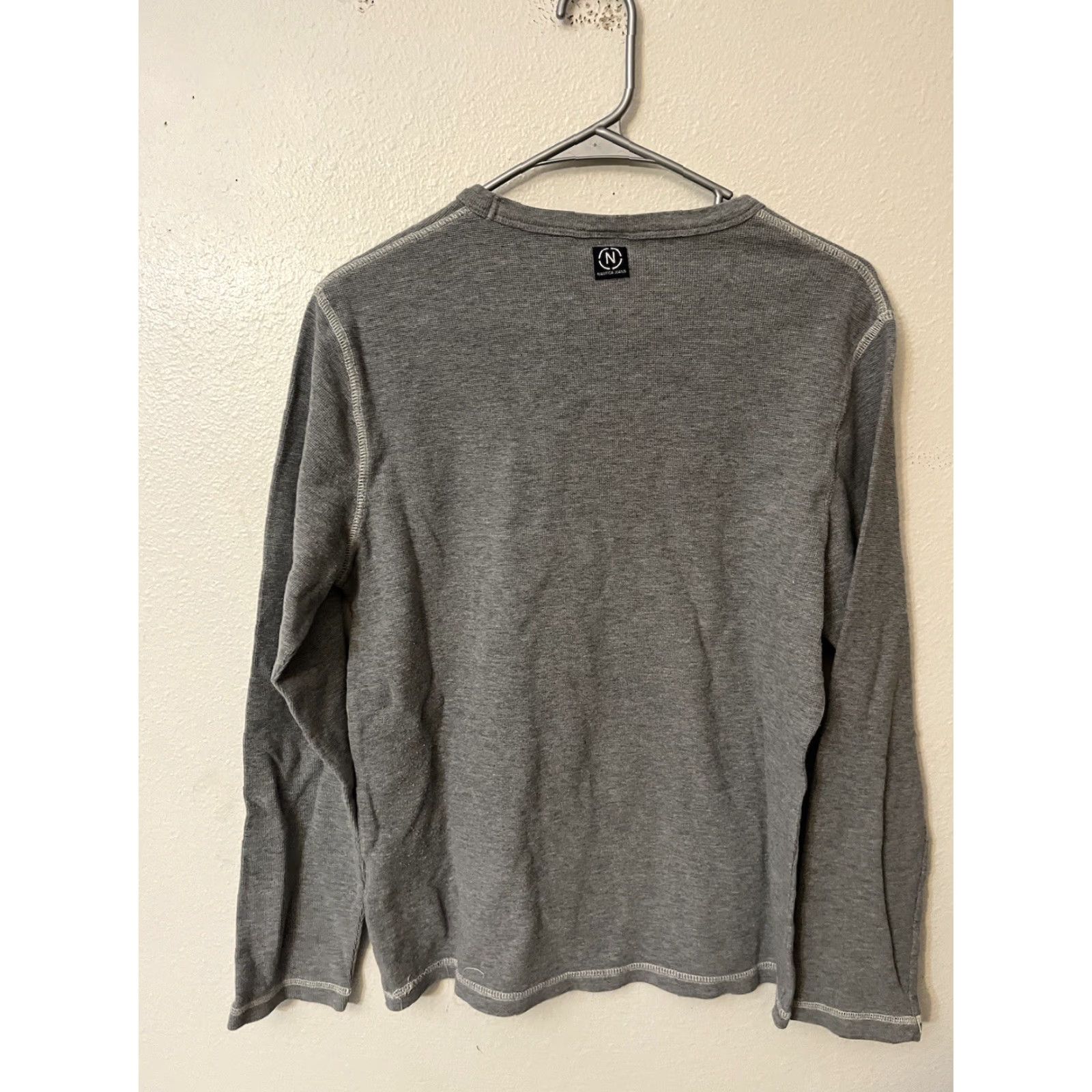 Nautica Nautica Jeans Co Thermal Shirt Mens S Waffle Knit Gray Logo Casual Warm Shirt Mens S Gray Nautica Logo Thermal Knit Cotton Size US S / EU 44-46 / 1 - 2 Thumbnail