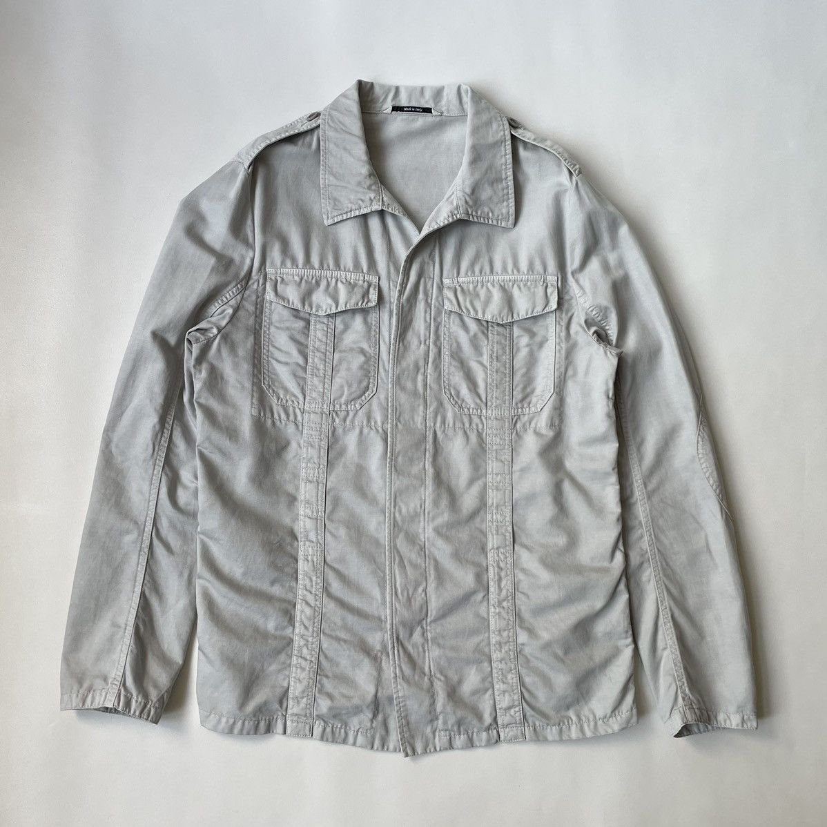 Maison Margiela S/S 14 Grey Cotton Military Jacket Size US M / EU 48-50 / 2 - 18 Thumbnail