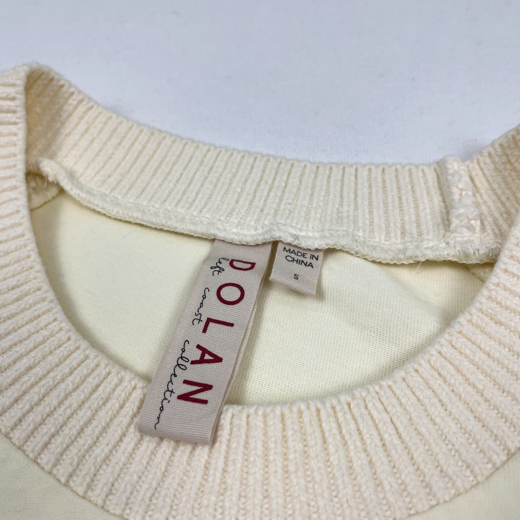 Anthropologie Dolan Sweater Womens Small Ivory Pointelle Knit Striped Left Coast Anthropologie Size S / US 4 / IT 40 - 3 Thumbnail