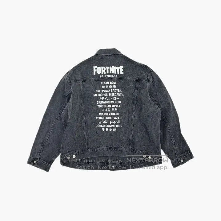 Balenciaga Balenciaga x FORTNITE Black Denim Jacket. Size US L / EU 52-54 / 3 - 3 Thumbnail