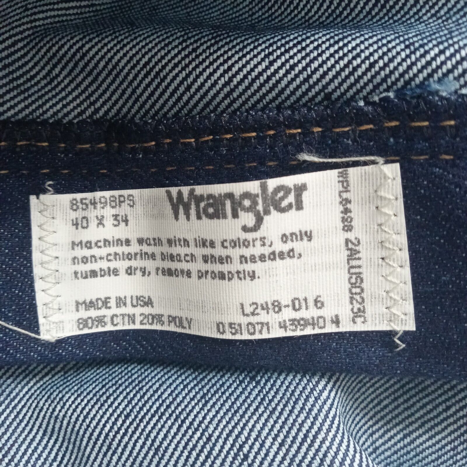 Wrangler Vintage Wrangler Flex Fit Jeans Men's 40x34 Blue Made In USA Size US 40 / EU 56 - 9 Thumbnail