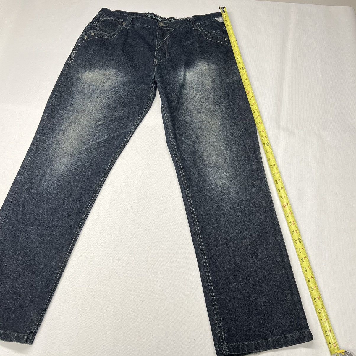 Vintage Infringement Raider Jeans Black Denim Straight Baggy Y2K Size US 40 / EU 56 - 17 Thumbnail