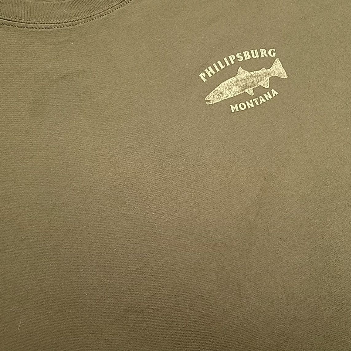 Vintage VINTAGE Ouray Montana Nature Shirt Mens L Olive Georgetown Lake Rainbow Trout Fishing TEE Size US L / EU 52-54 / 3 - 6 Thumbnail