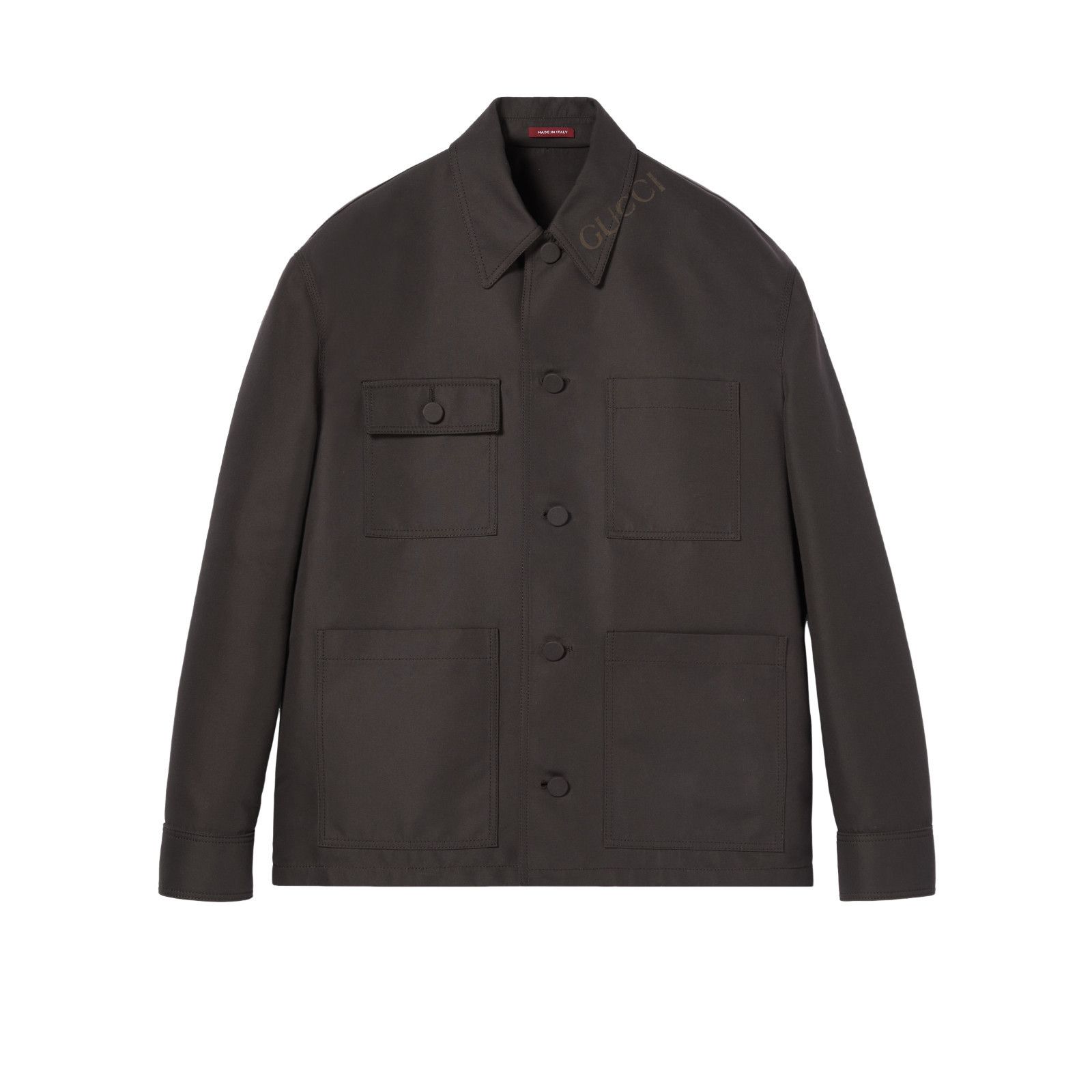 Gucci GUCCI Brown Technical Cotton Jacket New (Men's size:M;) Size US M / EU 48-50 / 2 - 1 Thumbnail