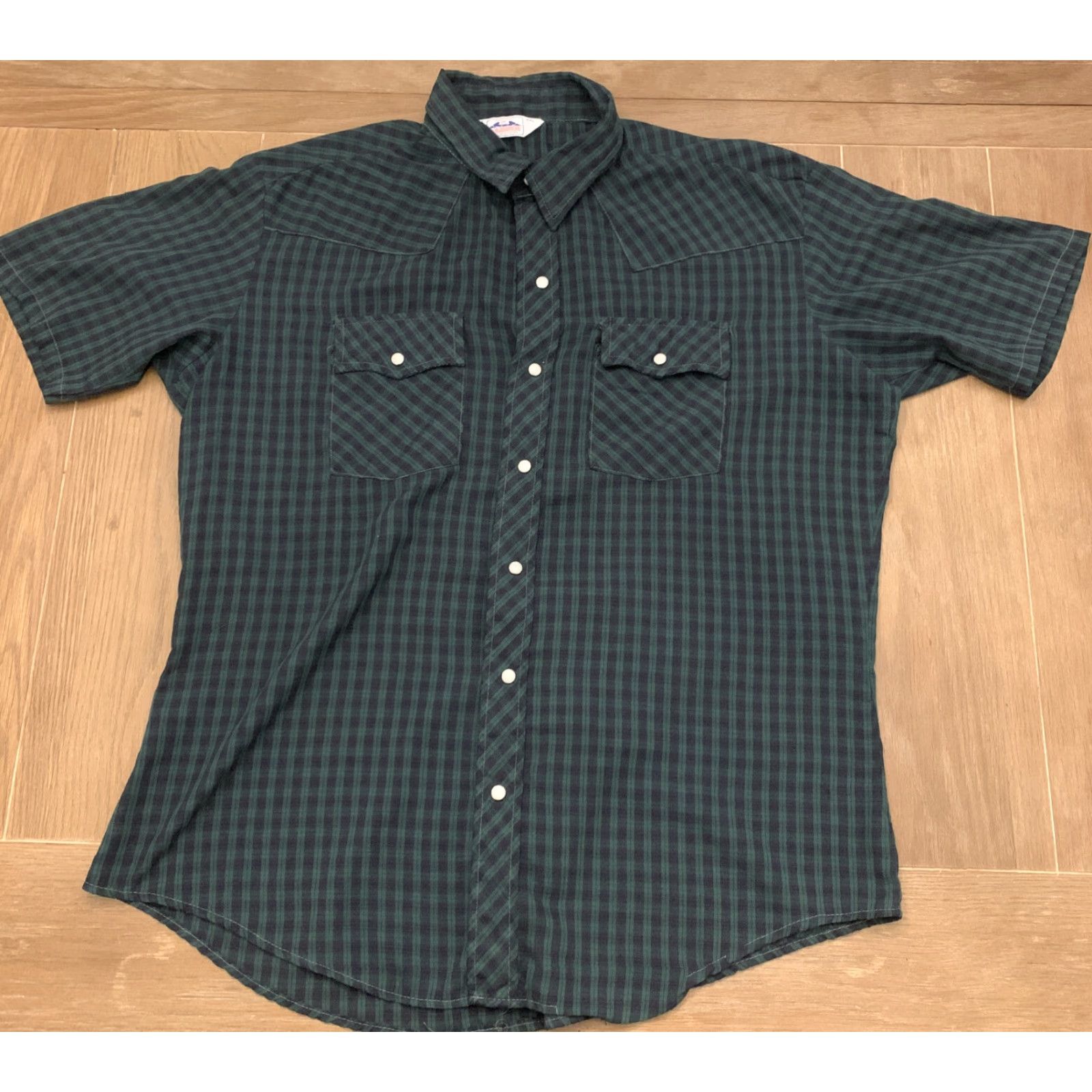 Vintage VINTAGE Five Brother Dakota Flannel Shirt Western 2XL Long Sleeve Blue Green 1990s Mens Size US XXL / EU 58 / 5 - 3 Thumbnail