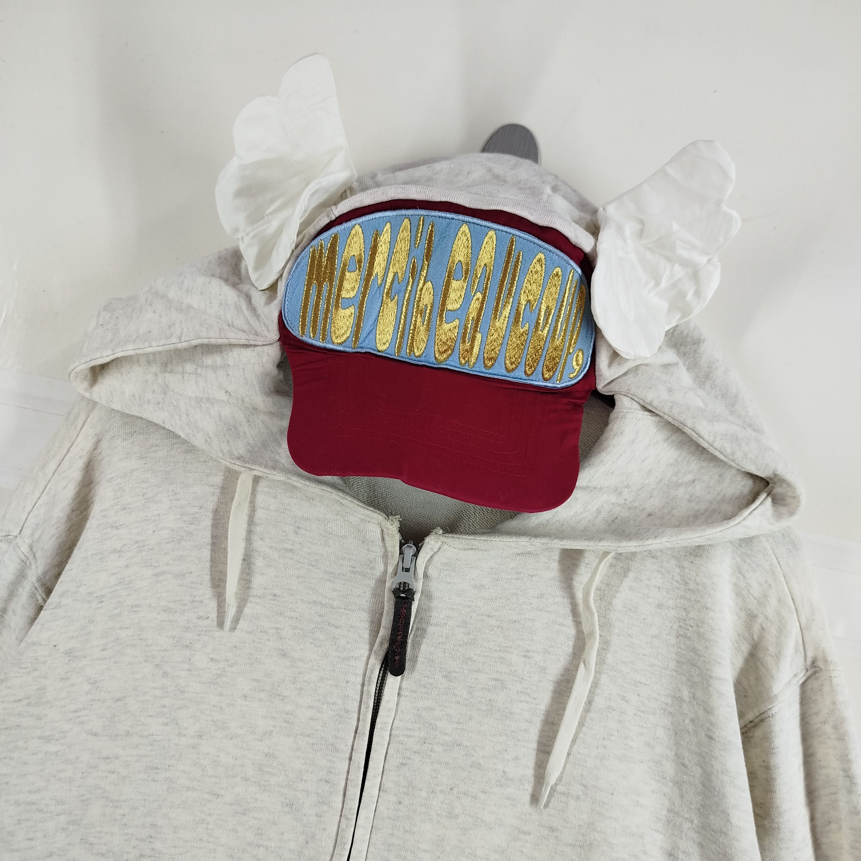 mercibeaucoup Mercibeaucoup Cap Hoodie Boxy Crop Top Embroidery Logo Size US M / EU 48-50 / 2 - 2 Thumbnail