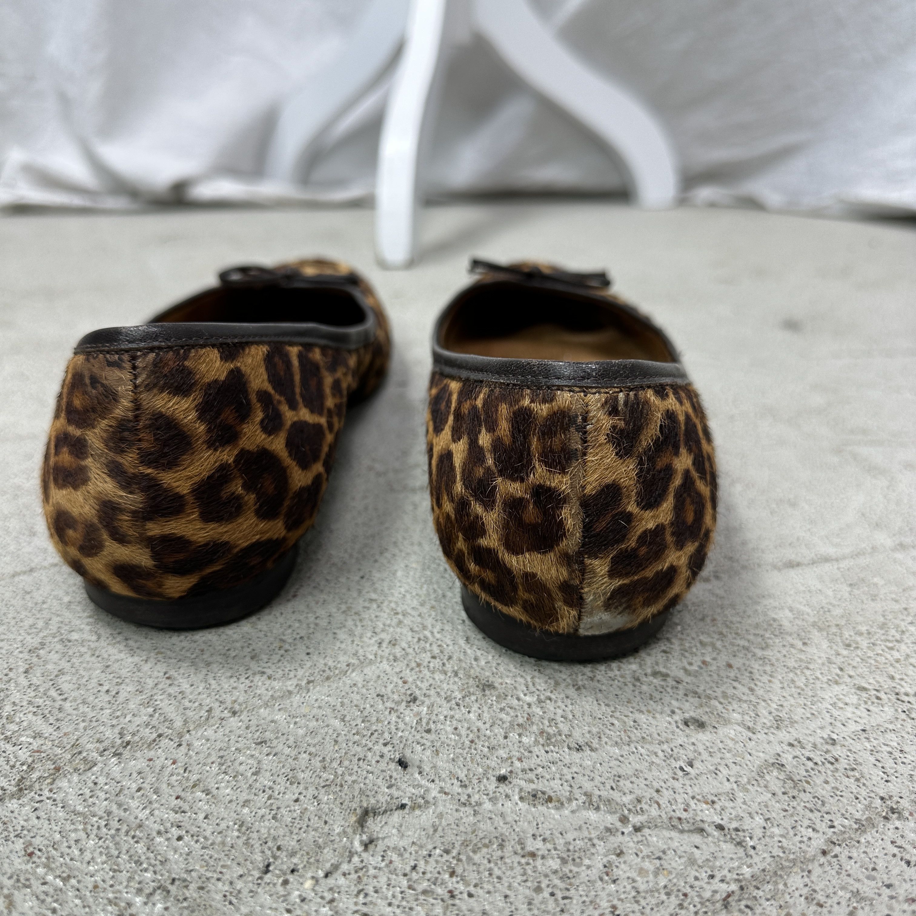 Buffalo London Vintage Leather Cheetah Bows Buffalo Flats Y2K Size US 9 / IT 39 - 7 Thumbnail