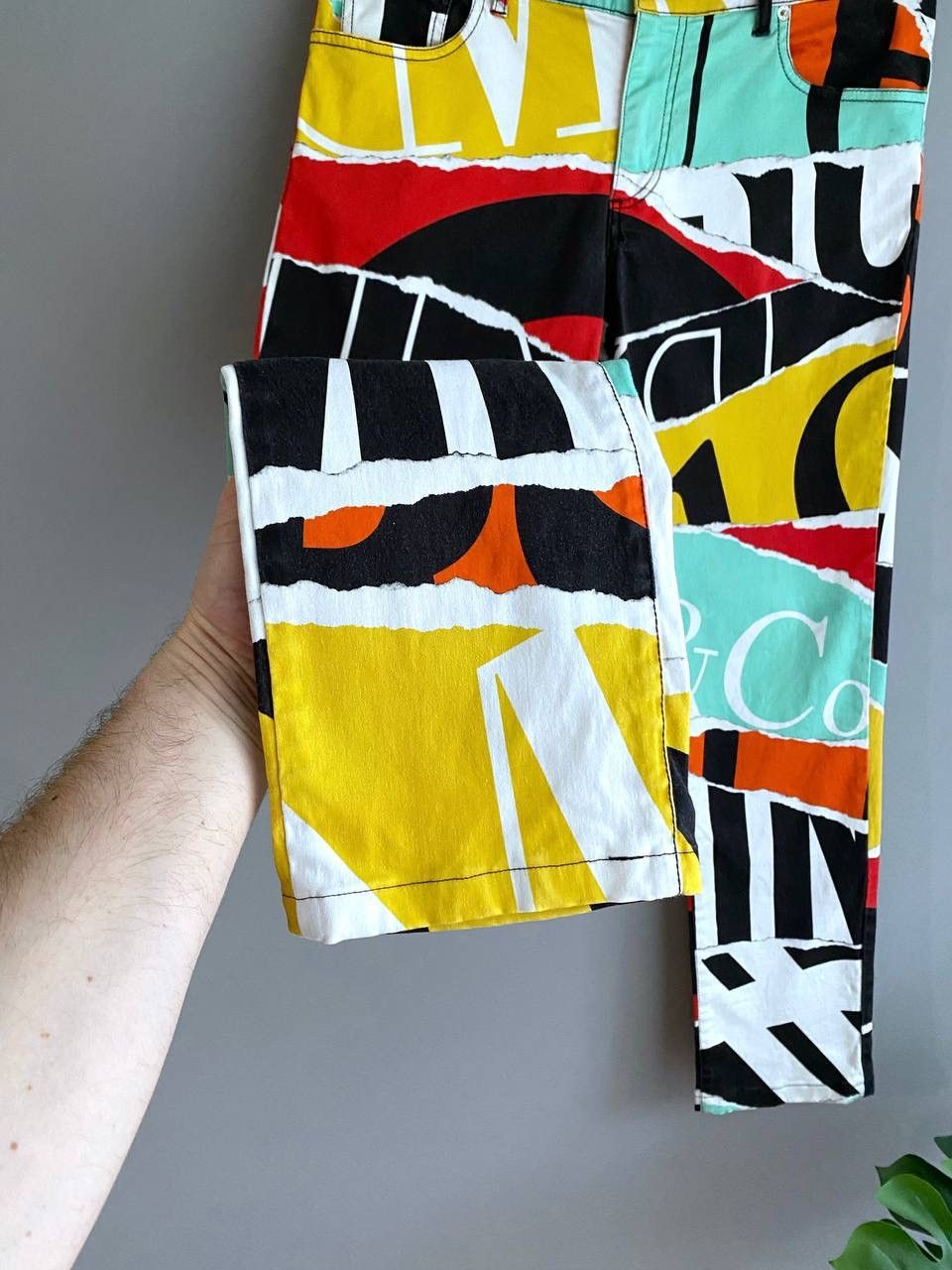 Designer × Moschino RARE MOSCHINO COUTURE Multicolor Print Men's Pant, W34 / L30 Size US 34 / EU 50 - 6 Thumbnail