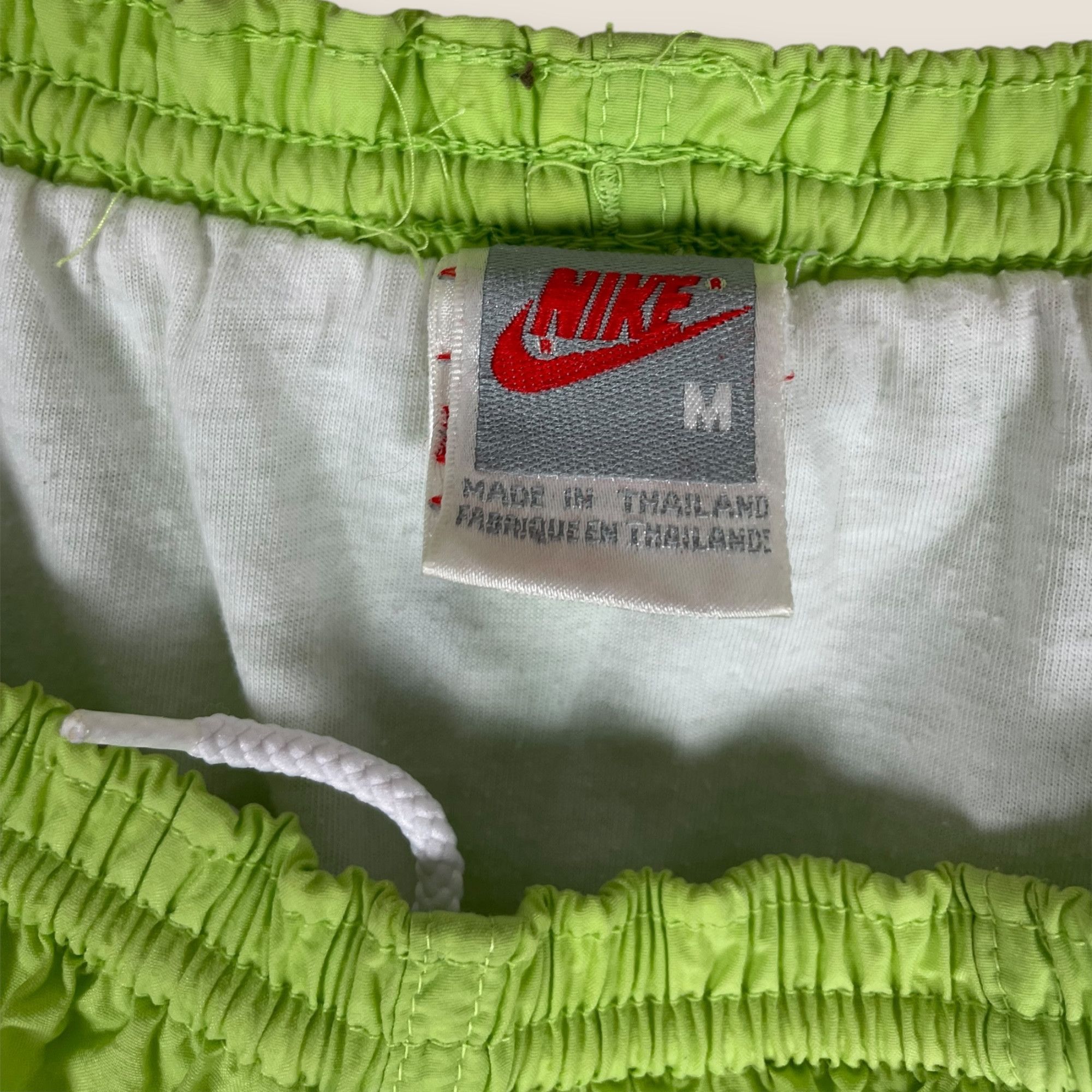 Nike Vintage 90s Nike Athletic Neon Green Running Swoosh Shorts Size US 32 / EU 48 - 3 Thumbnail
