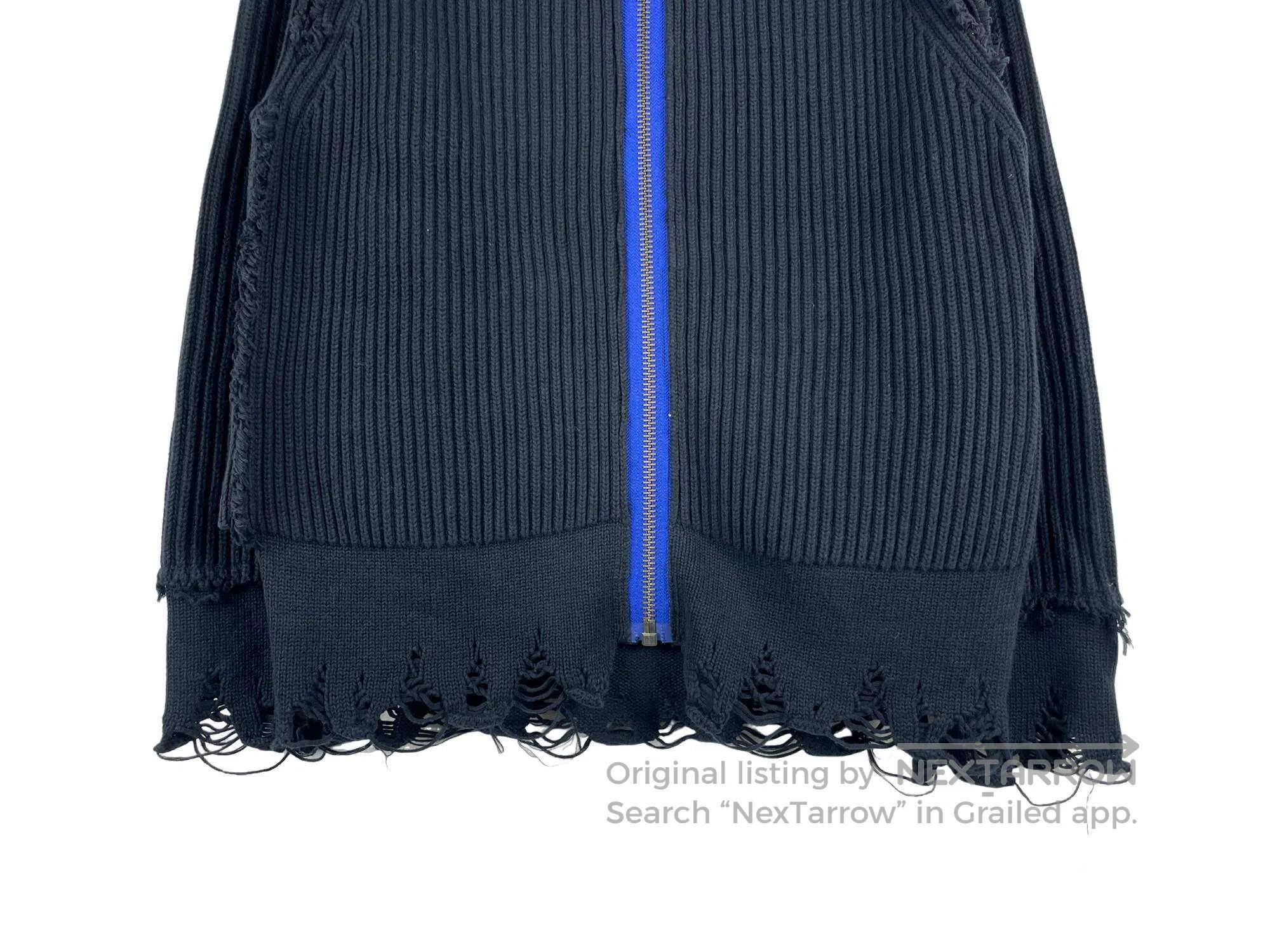 Haider Ackermann Haider Ackermann Zipper Destroyed Knit Cardigan Size US XS / EU 42 / 0 - 4 Thumbnail