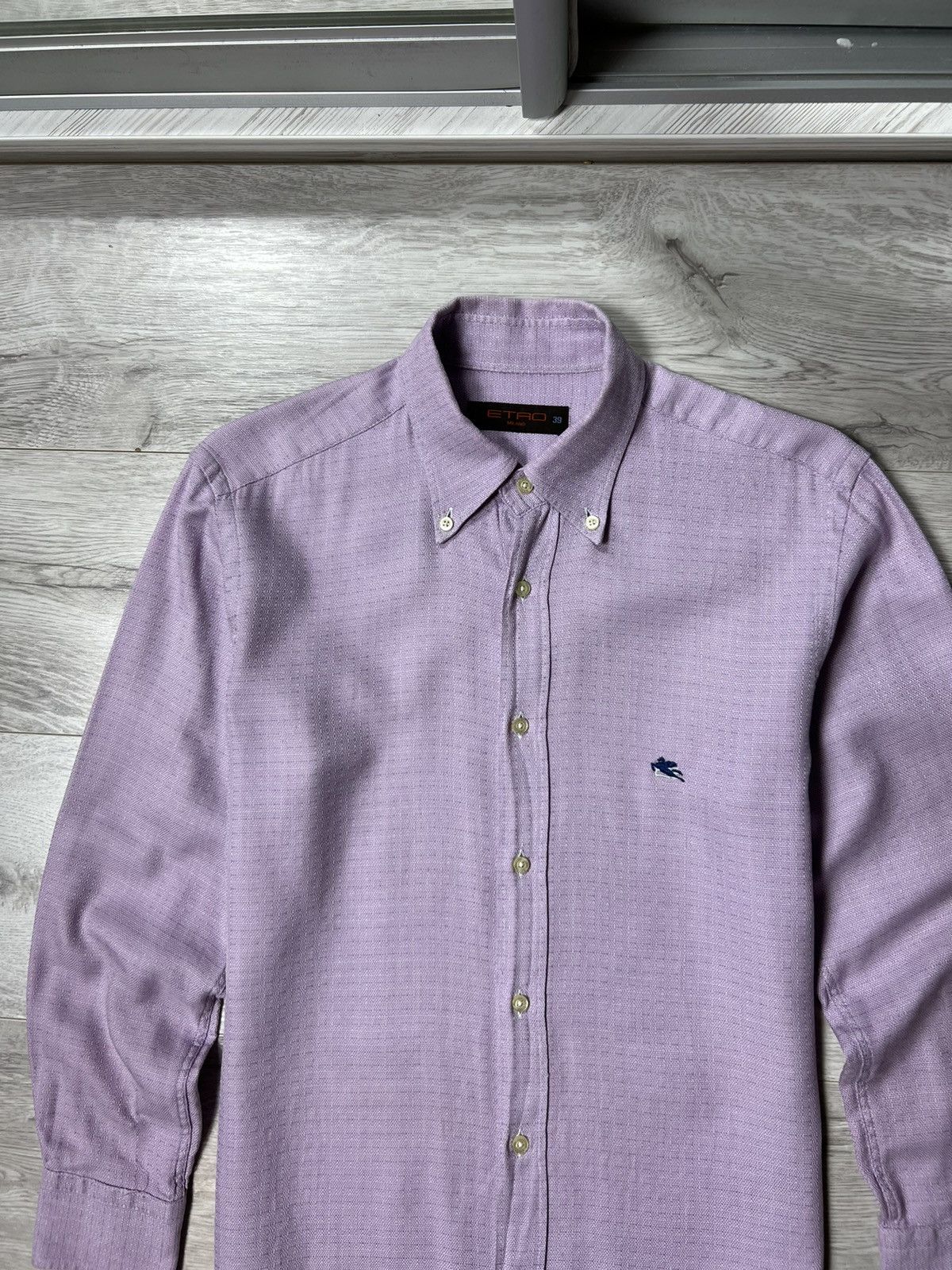 Etro Etro Milano Long Sleeve Linen Button Up Shirt Size US M / EU 48-50 / 2 - 2 Thumbnail