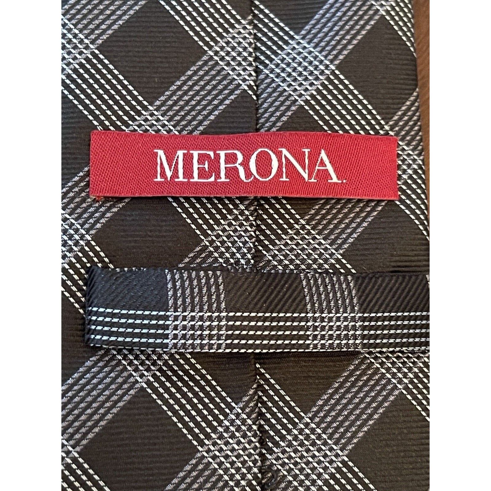 Merona Merona Black 100% Silk Men’s Neck Tie Made In China Size ONE SIZE - 8 Thumbnail