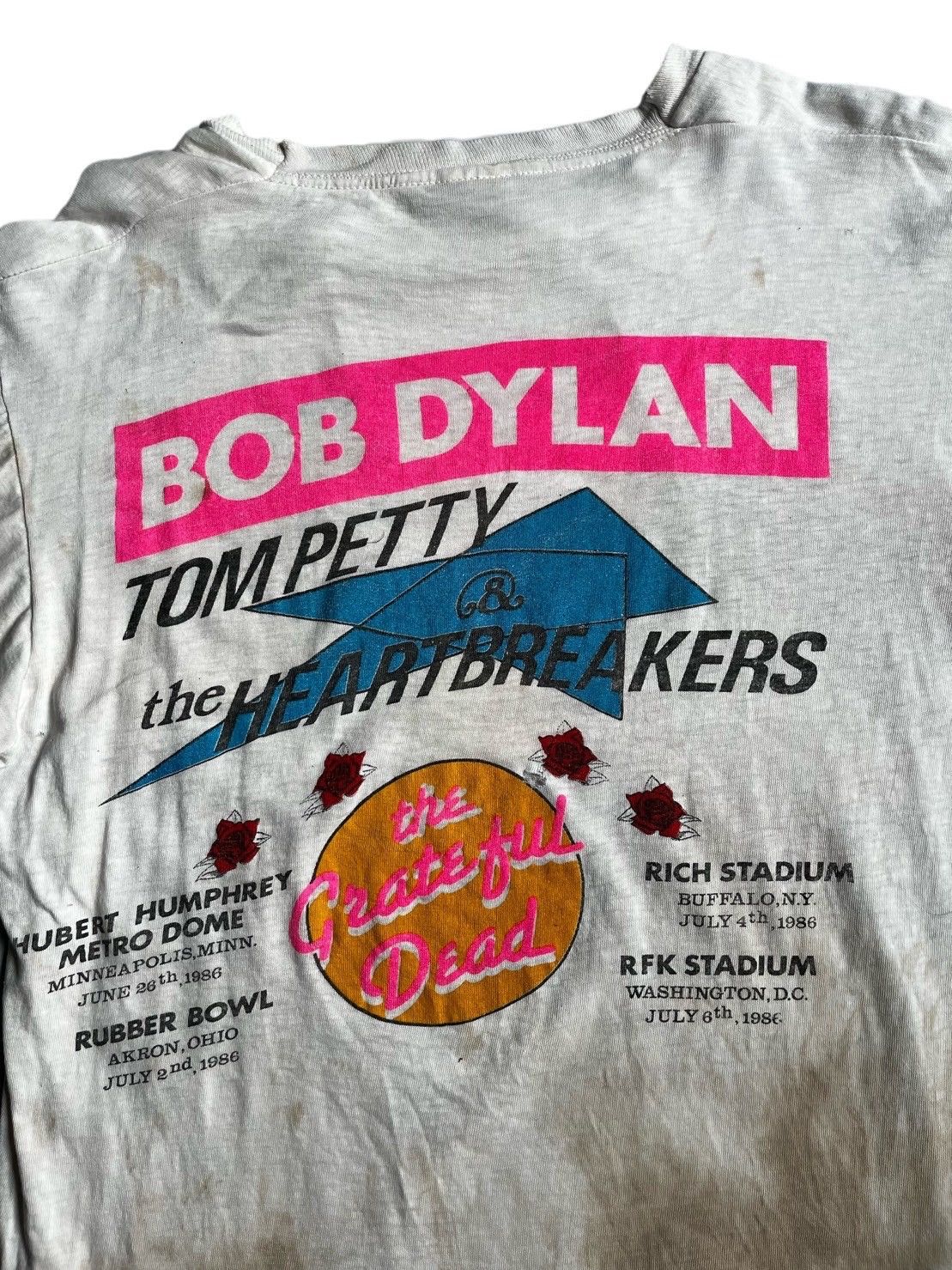 Band Tees Bob Dylan Jerry Garcia Tom Petty Tour 1986 T shirt Size US M / EU 48-50 / 2 - 4 Thumbnail