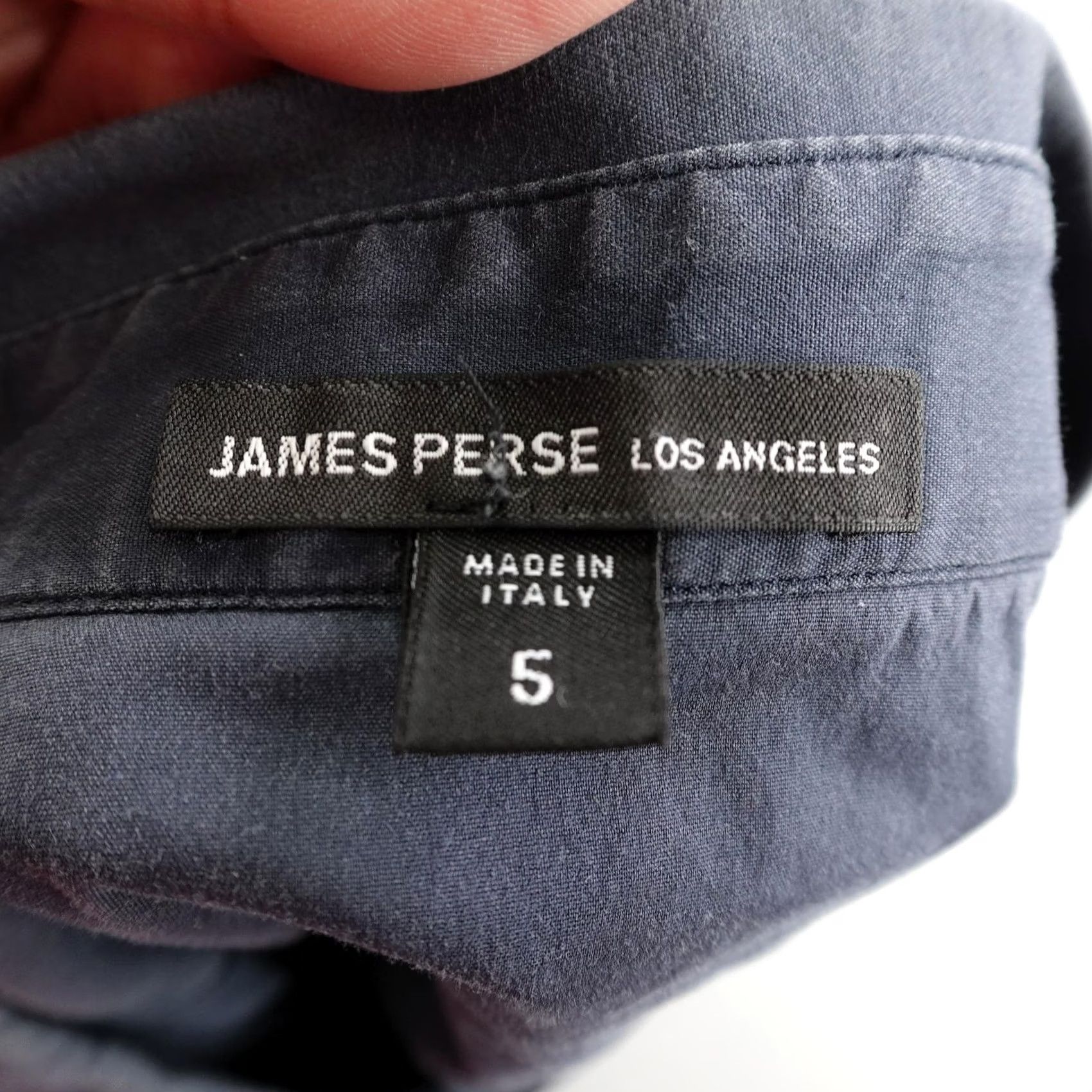James Perse James Perse Shirt Men Blue Button Up Stretch Poplin Dress Shirt XL Size 46R - 7 Thumbnail