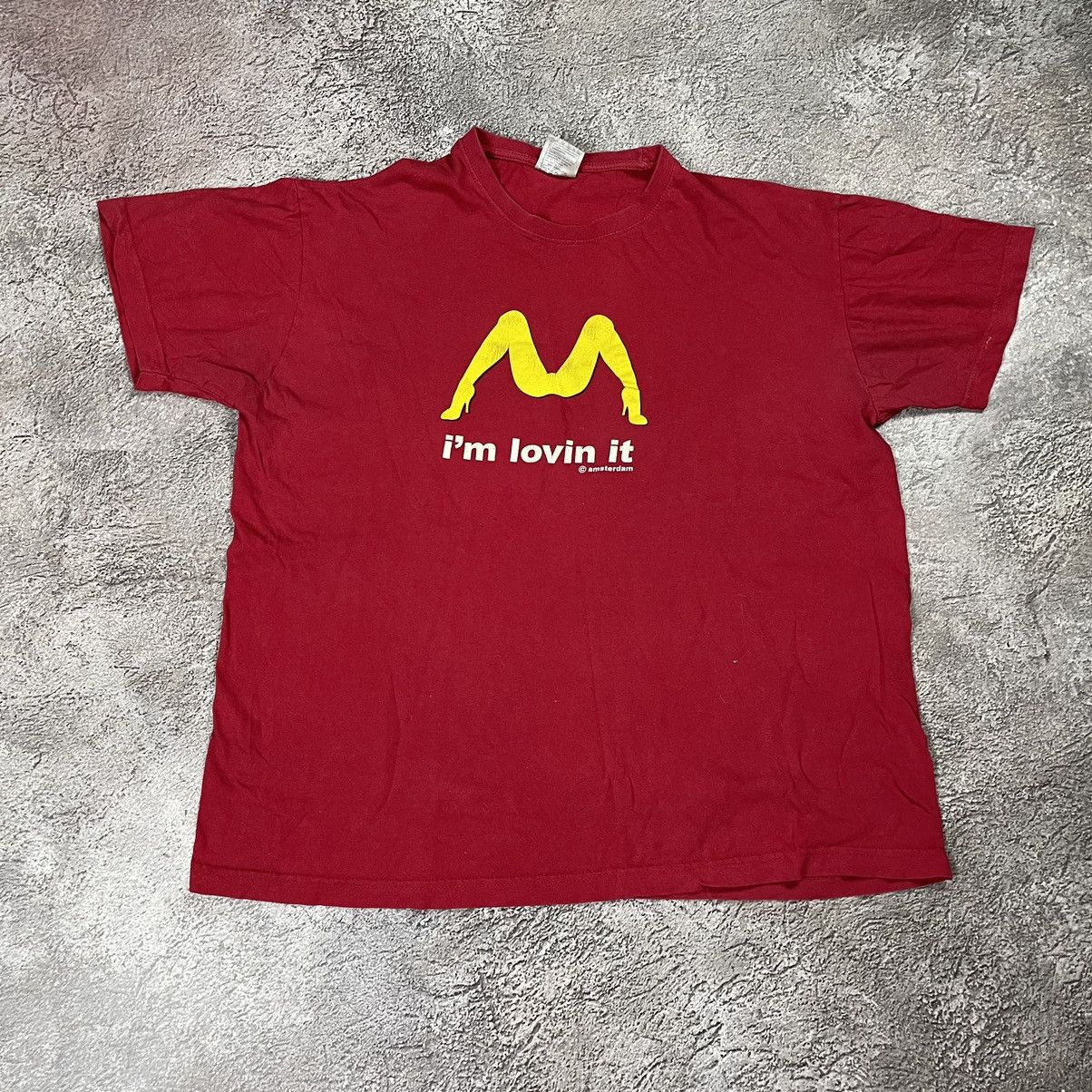 Vintage Vintage Y2K Im Lovin It Graphic Tee Red Streetwear Baggy M Size US M / EU 48-50 / 2 - 2 Thumbnail
