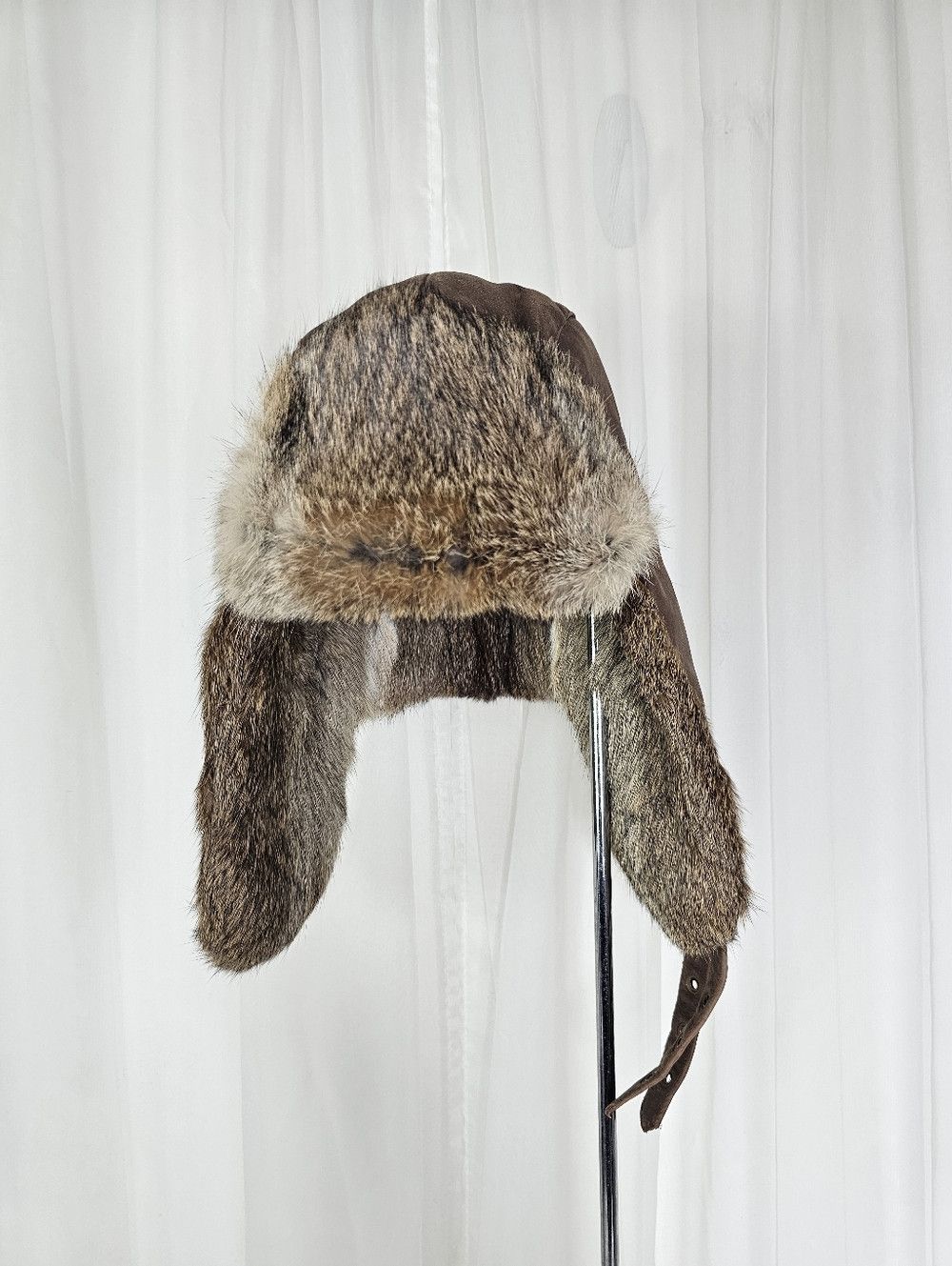 Other Nathaniel Cole Brown Suede & Rabbit Fur Aviator Trapper Hat Size ONE SIZE - 1 Thumbnail