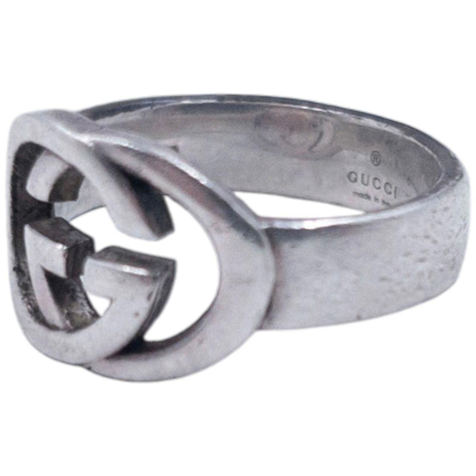 Gucci Vintage 2000s Gucci Silver Logo Ring Size ONE SIZE - 2 Thumbnail