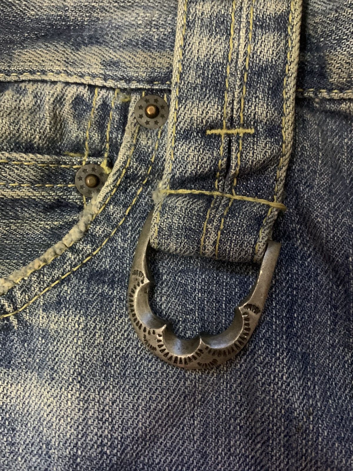 Ego Tripping × Japanese Brand × Vintage Ego Tripping Selvedge Flare Denim Jeans Size US 32 / EU 48 - 6 Thumbnail