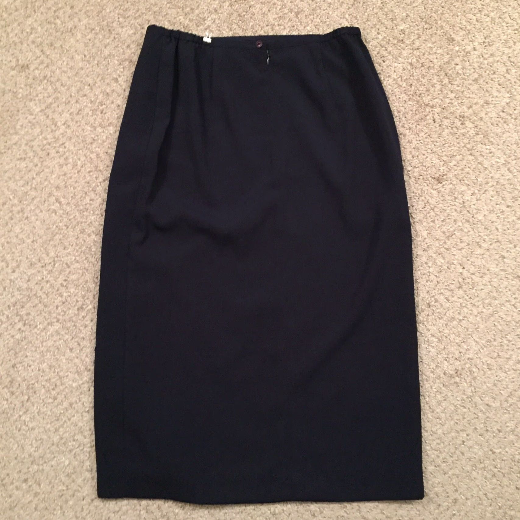 Vintage Norton McNaughton Skirt Maxi Long Lined Slit Blue 12P Petite Women Adult 12P Skirt Size 34" / US 12 / IT 48 - 7 Thumbnail