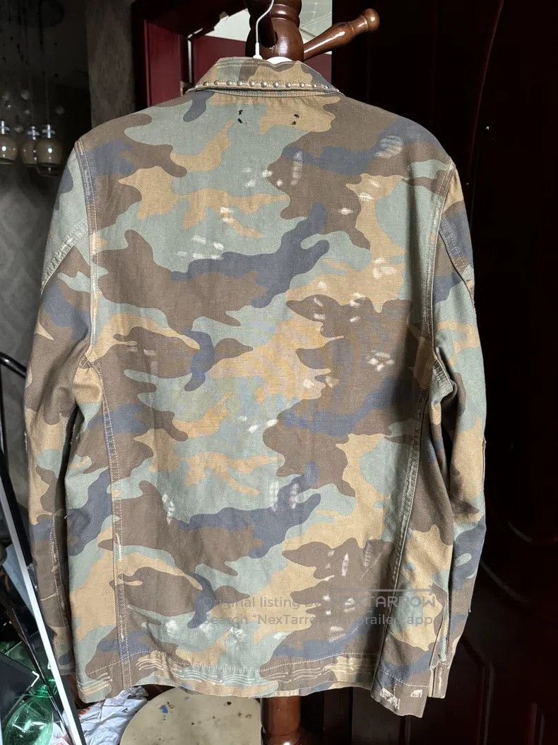 Amiri Amiri Denim Camo Shirt with Studs Size US S / EU 44-46 / 1 - 5 Thumbnail
