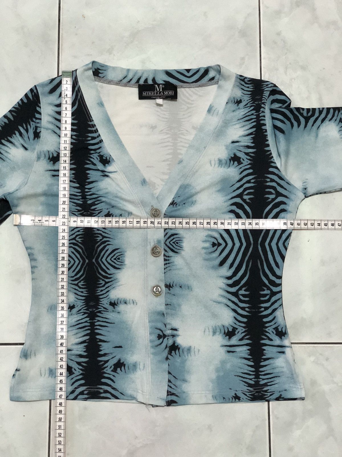 Vintage Tiger Print Blue Sky Cardigan Size S / US 4 / IT 40 - 18 Thumbnail