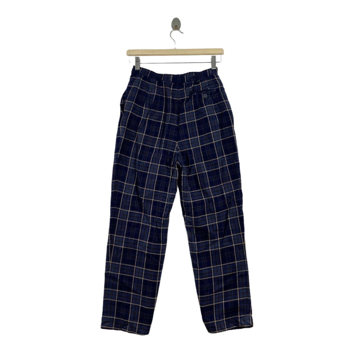 DAKS × Vintage Vintage 90s DAKS LONDON ENGLAND Brand Check Tartan Blue Size US 26 / EU 42 - 3 Thumbnail