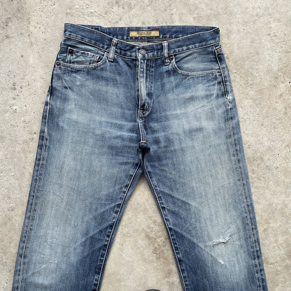 Japanese Brand Vintage Japanese Faded Jeans Denim Pants W33x31 Size US 33 - 3 Thumbnail