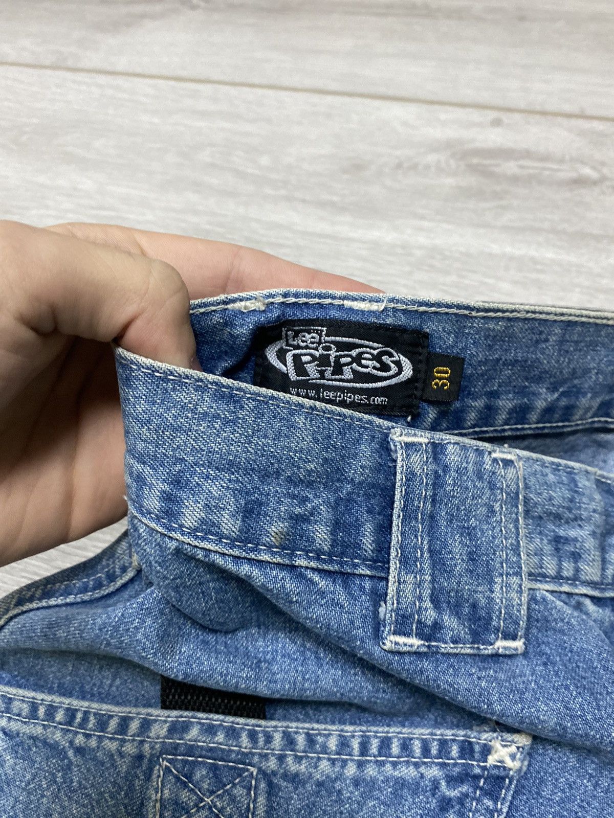 Lee Rare💥Crazy Vintage Lee Pipes multi mesh Pocket Baggy Jeans Size US 30 / EU 46 - 7 Thumbnail