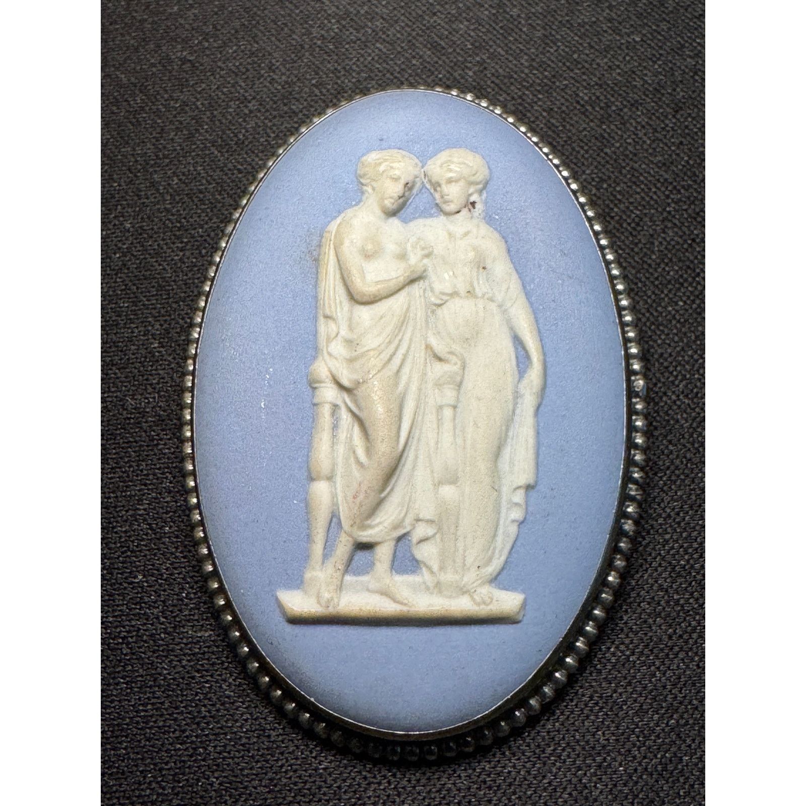 Other Vintage Wedgewood Blue Jasperware Cameo 1960's Brooch Size ONE SIZE - 1 Thumbnail