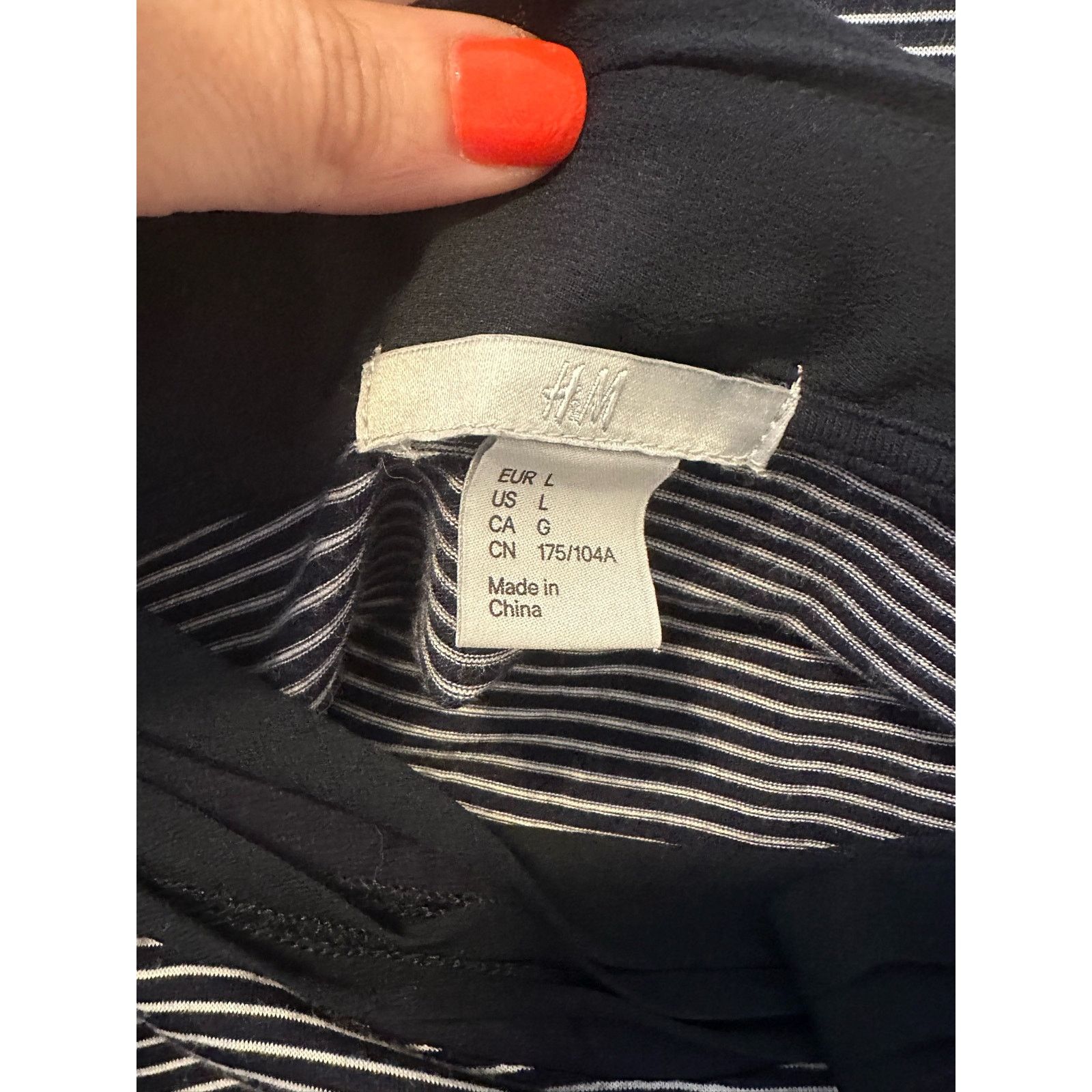 H&M H&M striped short sleeves boat neck top size Large Size L / US 10 / IT 46 - 3 Thumbnail