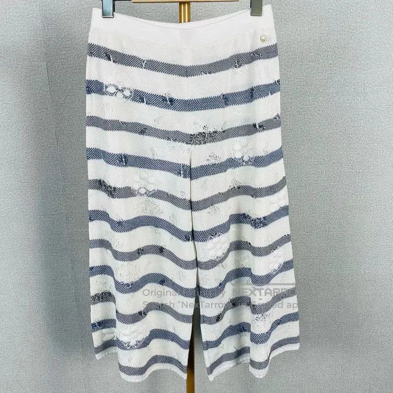 Chanel Chanel Camellia Stripe Wide. Size US 38 / EU 54 - 1 Thumbnail