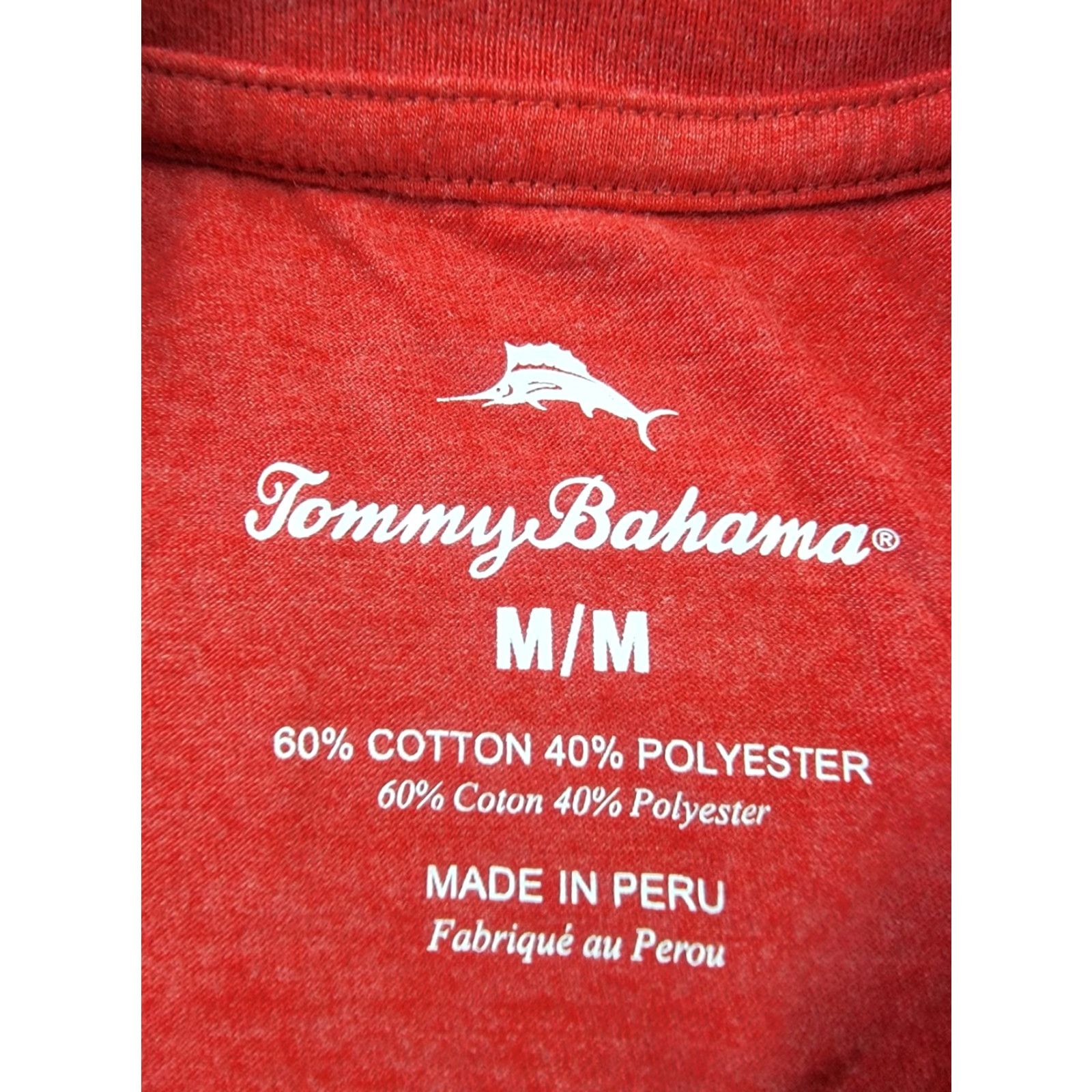 Tommy Bahama Tommy Bahama Shirt Mens M Red Five Golden Rings Cigar Graphic Short Sleeve T-Shirt Size US M / EU 48-50 / 2 - 4 Thumbnail