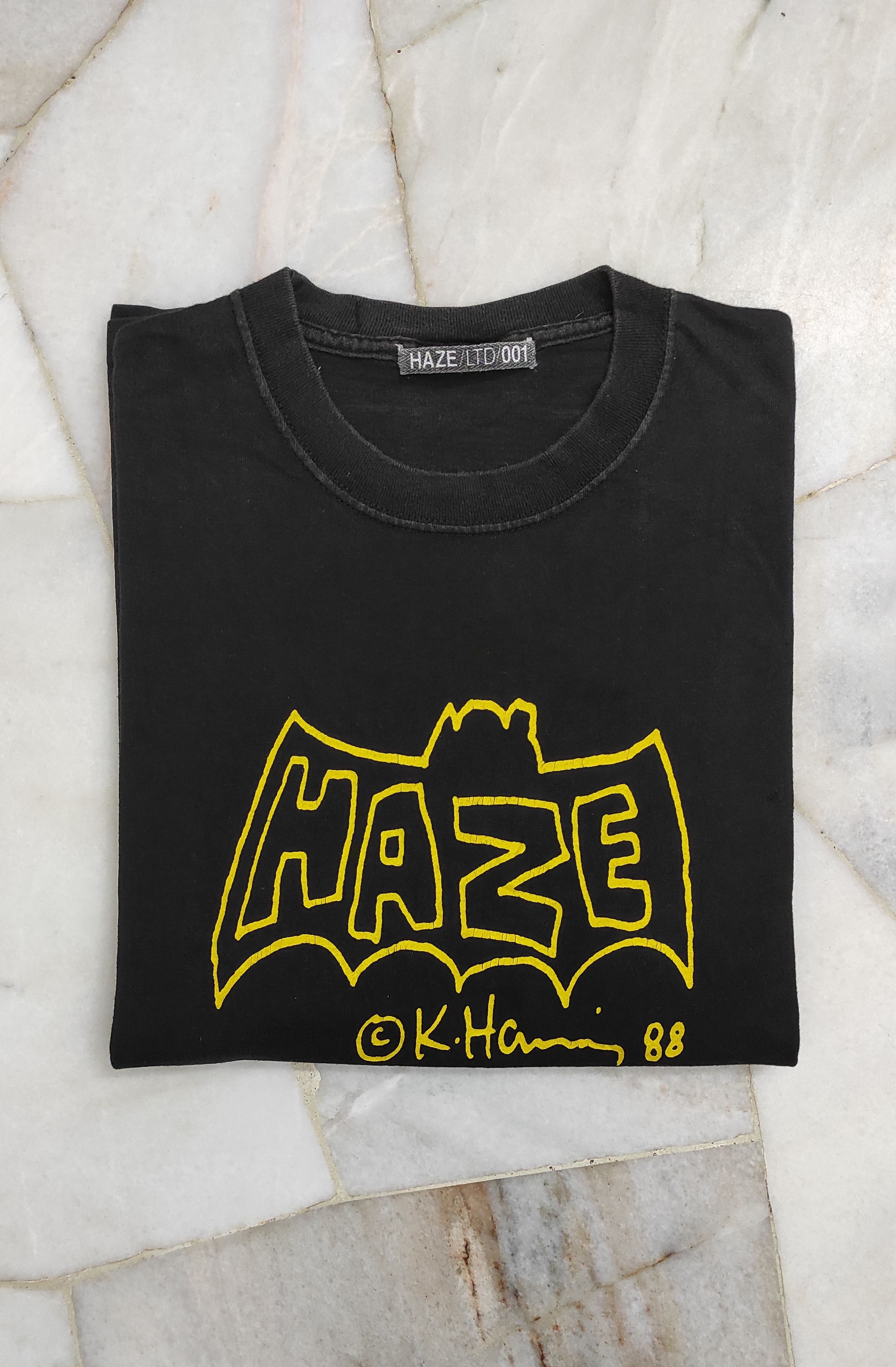 Haze Ultra rare Keith Haring x Haze "Bat" tshirt, circa 1988 Size US S / EU 44-46 / 1 - 9 Thumbnail