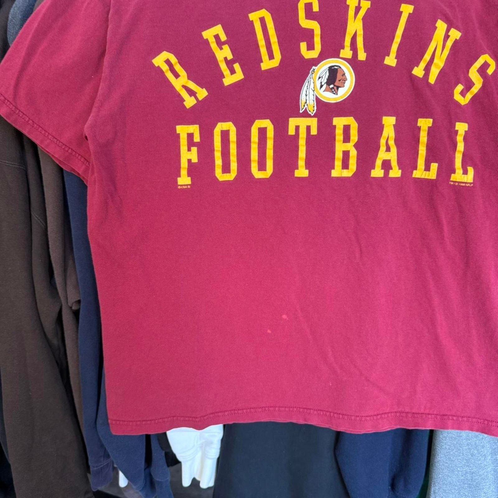 NFL Vintage 1998 Washington Commanders Football Tee Burgundy Size US L / EU 52-54 / 3 - 4 Thumbnail