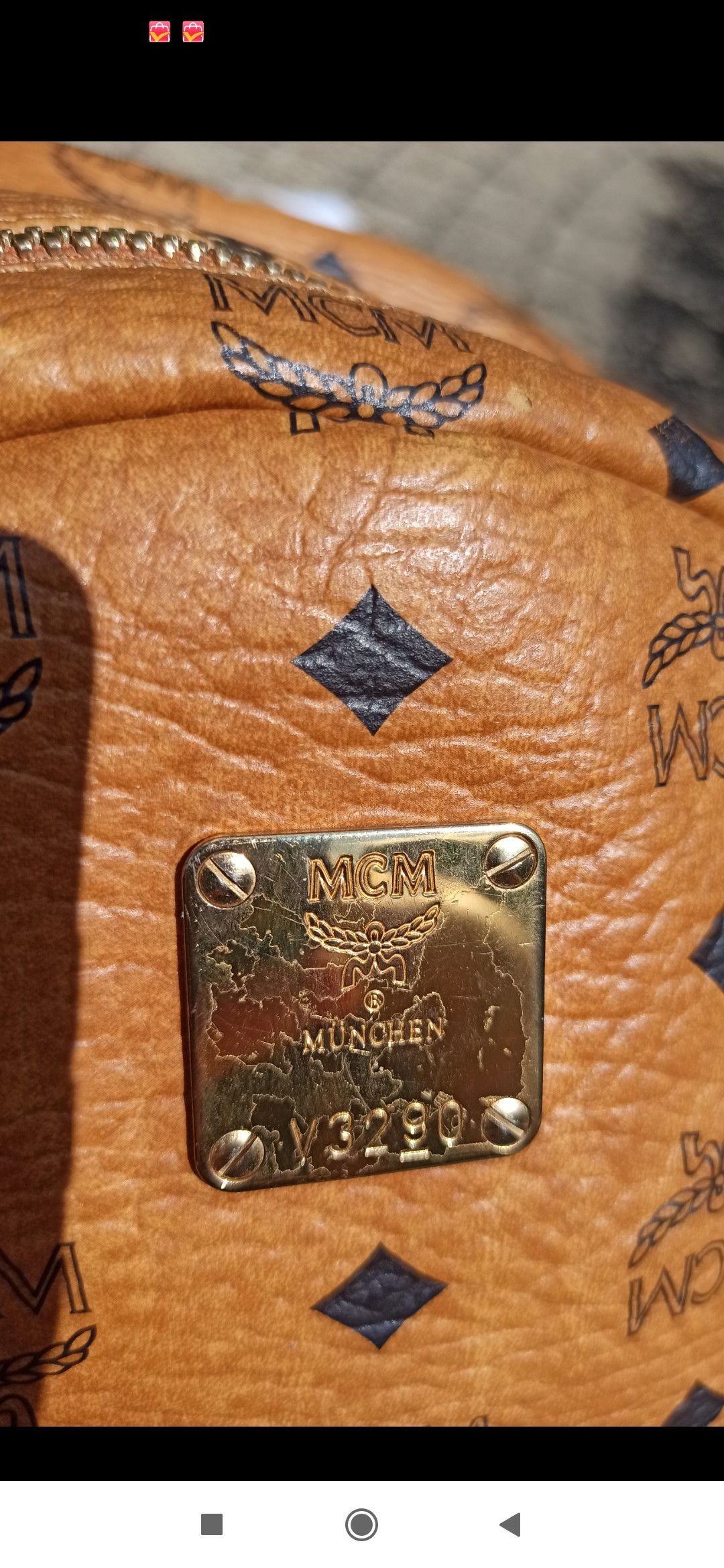 Leather × MCM Mcm stark backpack visetos monogram & studs Size ONE SIZE - 8 Thumbnail
