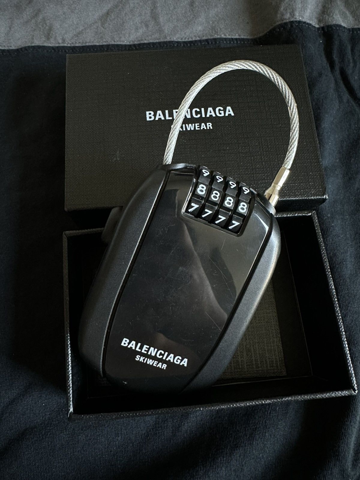 Balenciaga BALENCIAGA SKIWEAR VIP CLIENT GIFT COMBINATION LOCK – BLACK Size ONE SIZE - 3 Thumbnail