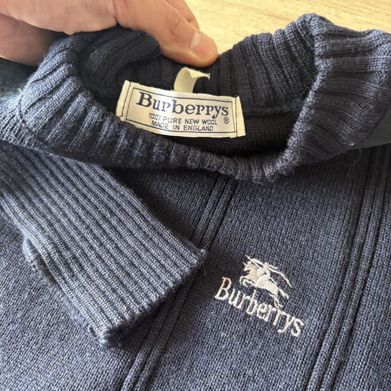 Burberry Vintage Burberrys 100% Wool Knit Sweater Size US L / EU 52-54 / 3 - 4 Thumbnail