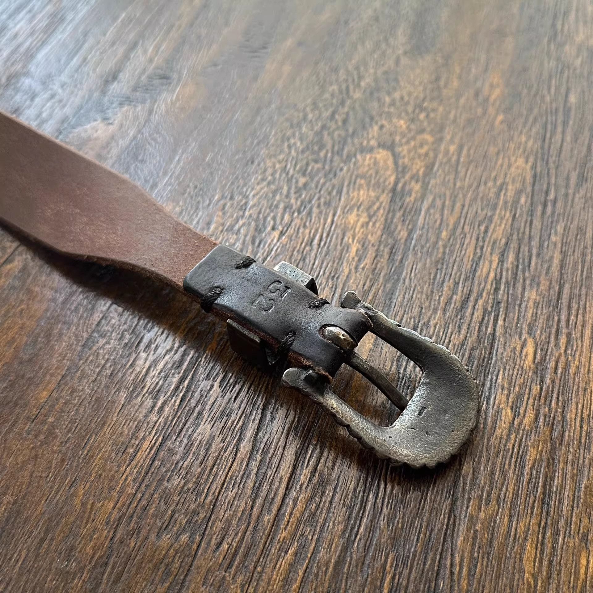 Iroquois Japan WAIS x IKENOHATA 32 English Saddle Leather Belt Size ONE SIZE - 6 Thumbnail