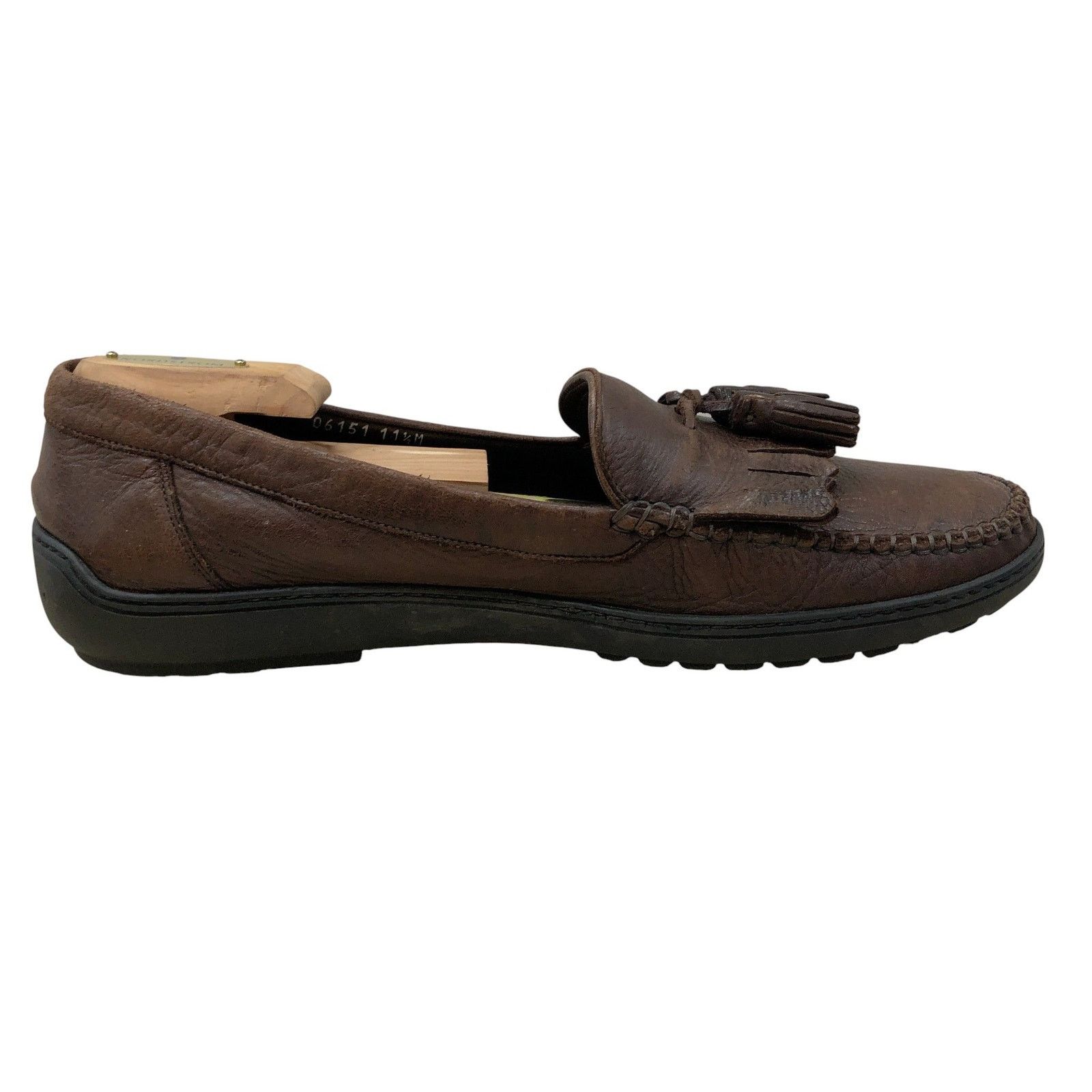Bragano Bragano Loafers 11.5M Brown Leather Tassel Kiltie Moccasin Size US 11.5 / EU 44-45 - 3 Thumbnail