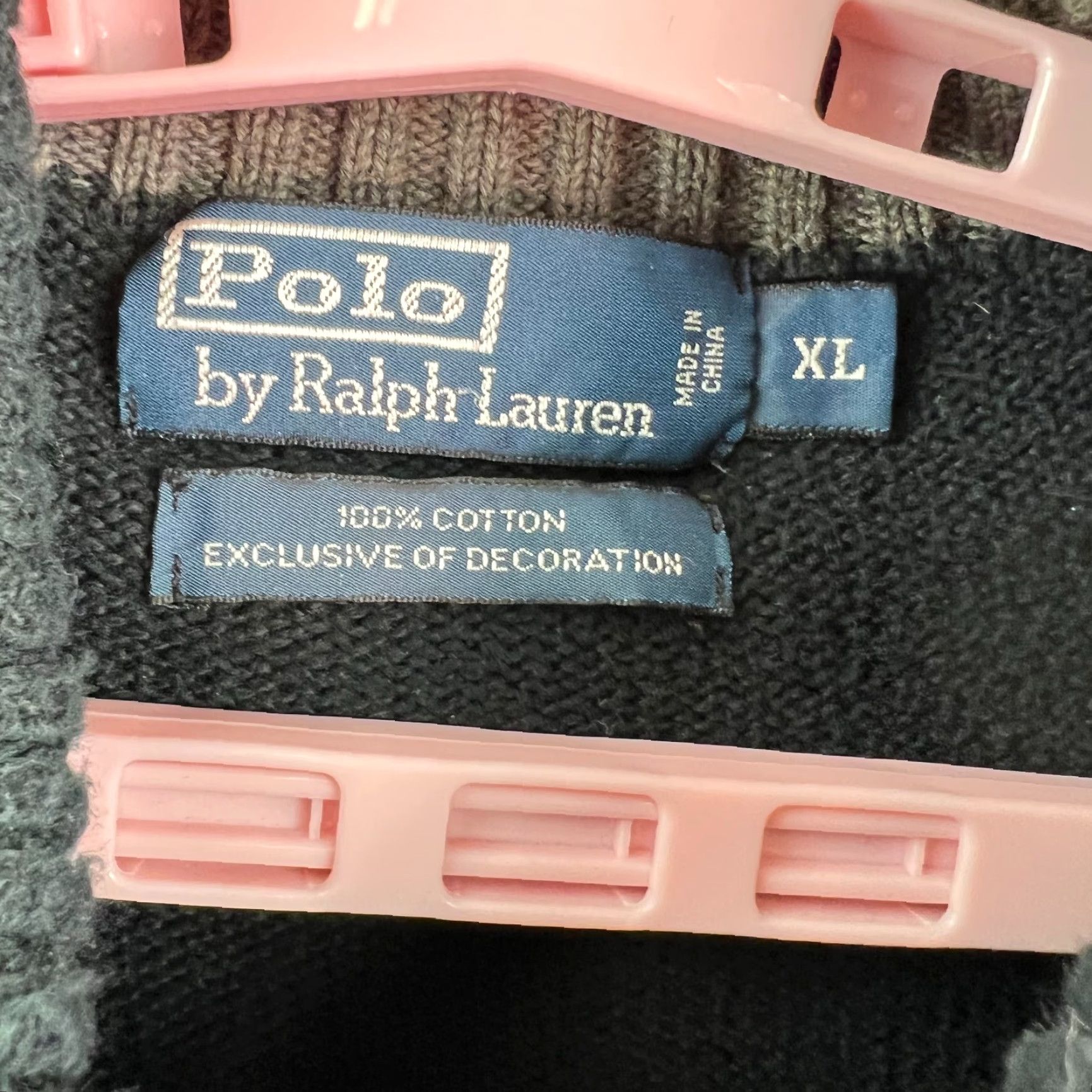 Polo Ralph Lauren Polo Ralph Lauren Mens Black Cotton Mock Neck 1/4 Zip Pullover Sweater XL Casual Size US XL / EU 56 / 4 - 4 Thumbnail