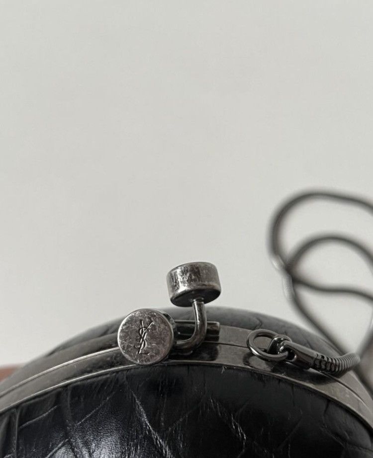 Saint Laurent Paris Saint Laurent Paris Love Box Croc Effect Leather Bag Clutch Size ONE SIZE - 6 Thumbnail