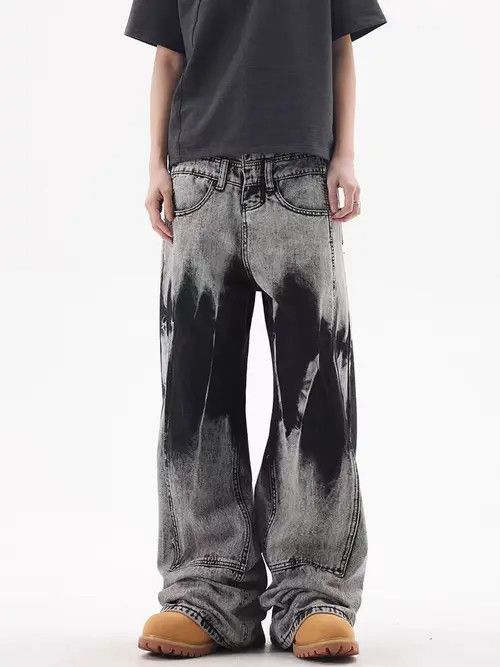 VIBE Heavyweight vintage wash tie-dye hip-hop baggy jeans Size US 30 / EU 46 - 1 Thumbnail